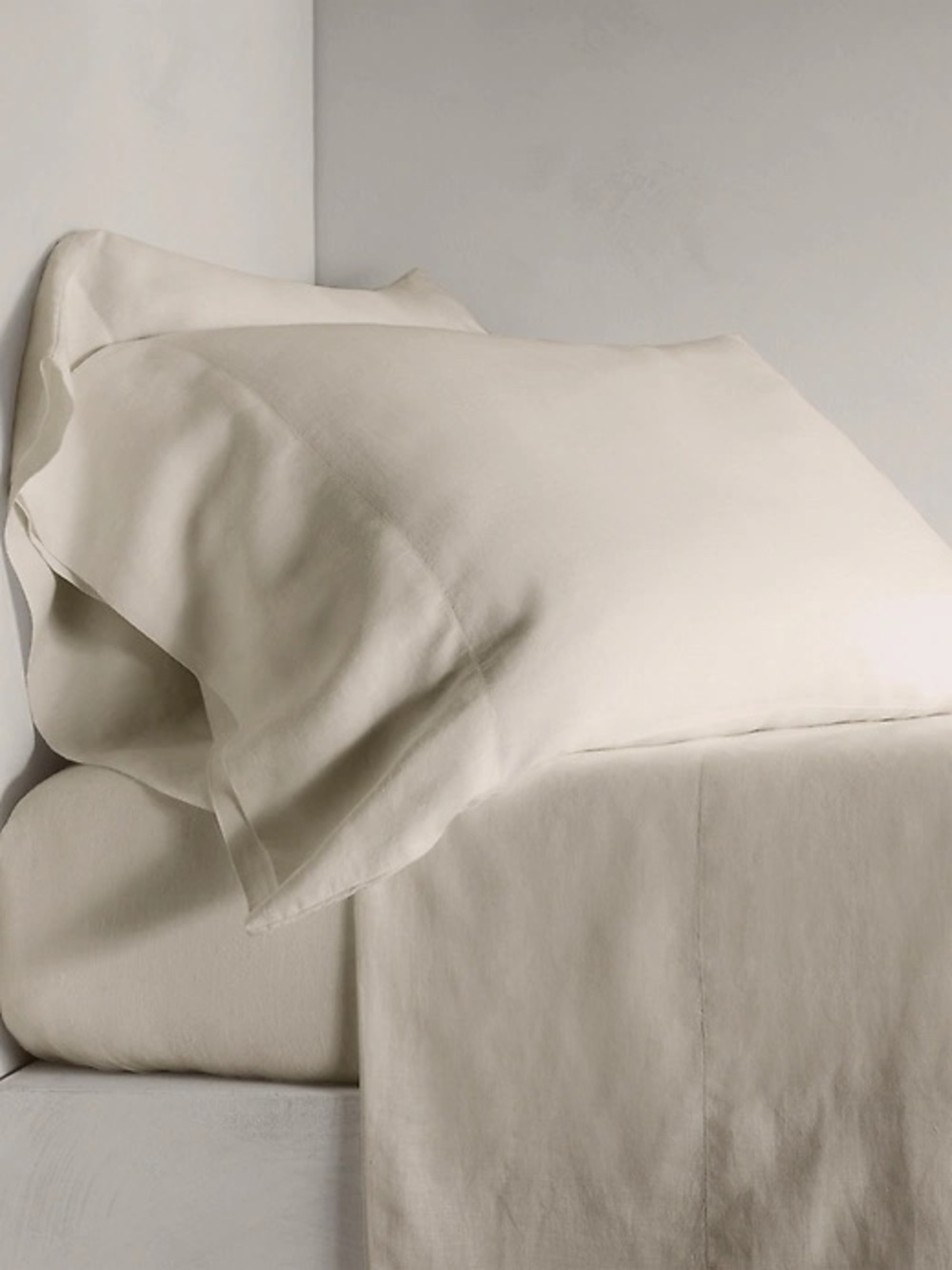 Cream Linen Cotton & Black Embroidered Duvet Cover Set, Banana Republic Cal King - Picture 3 of 7